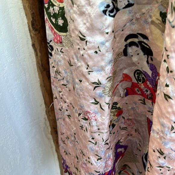 Kimono Silk Robe | Silky Kimono Sleeves Long Robe | Wedding Robe | Long - Picture 4 of 4